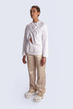 White Top Pleated Front