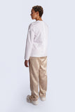 White Top Pleated Front