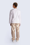 White Top Pleated Front