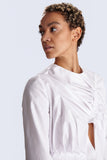 White Top Pleated Front
