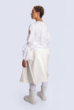 White Top Pleated Sleeves