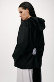 Oversized Shirred Hoodie