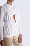 White Top Pleated Front